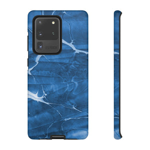 CASEBOB Phone Case Samsung Galaxy S20 Ultra / Glossy Ebru Blue Android Case (Protective)