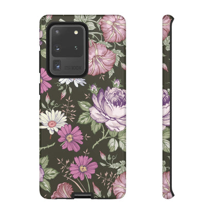 CASEBOB Phone Case Samsung Galaxy S20 Ultra / Glossy Purple Rose Vintage Flower Samsung Case (Protective)