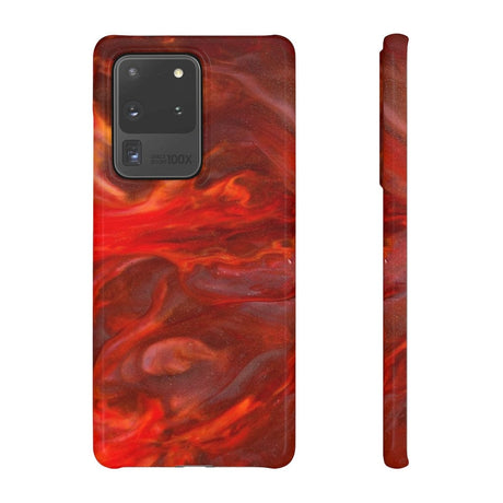 CASEBOB Phone Case Samsung Galaxy S20 Ultra / Glossy Warm Flames Ink Art Android Case (Slim)