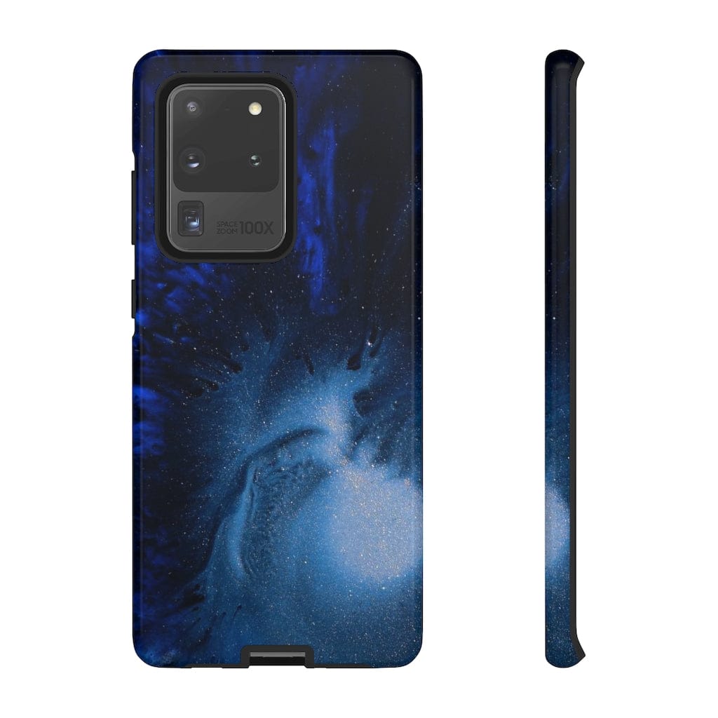 CASEBOB Phone Case Samsung Galaxy S20 Ultra / Glossy Winter Blue Ink Art Android Case (Protective)