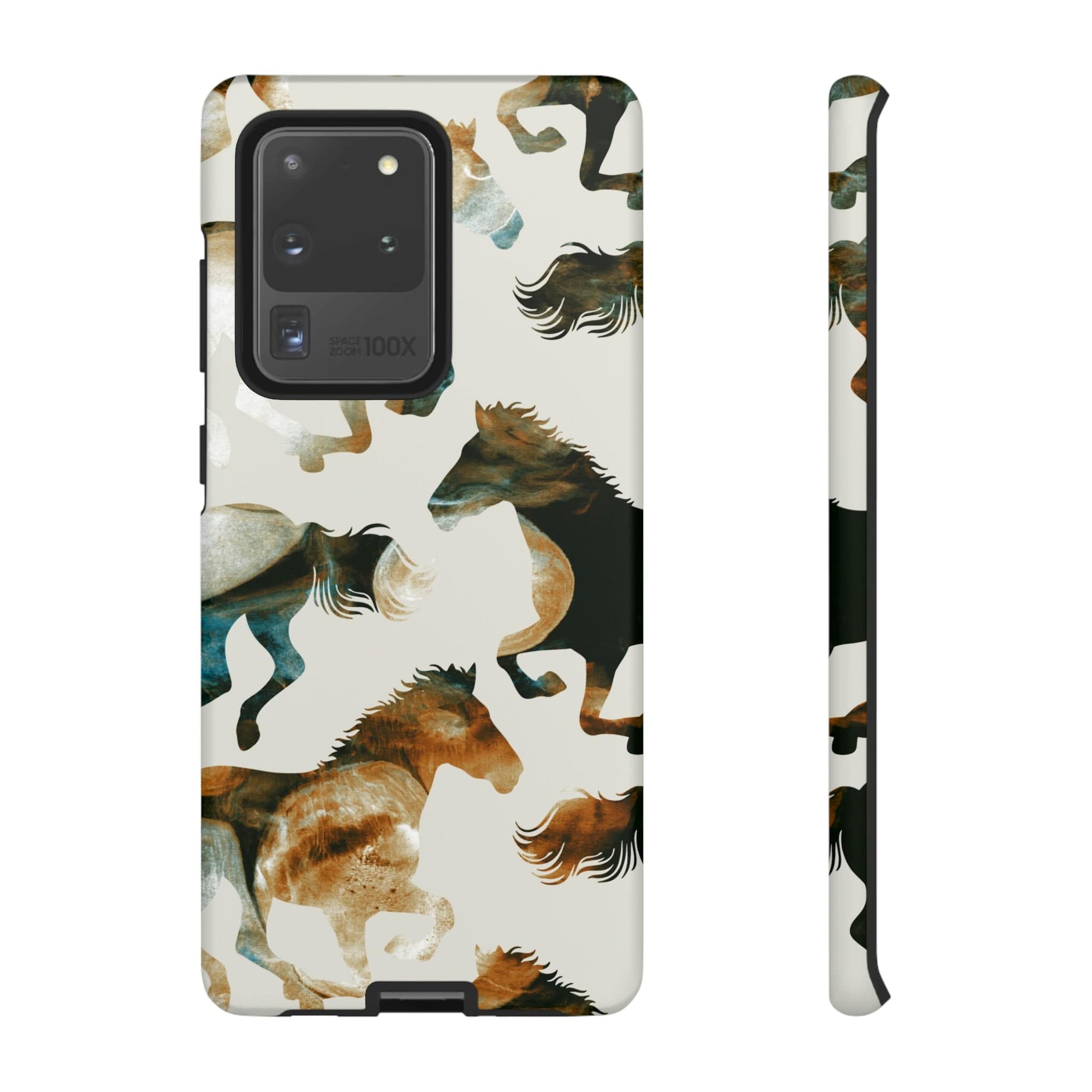 CASEBOB Phone Case Samsung Galaxy S20 Ultra / Matte Tie Dye Horses Android Case (Protective)