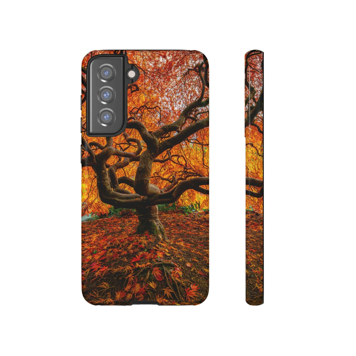 CASEBOB Phone Case Samsung Galaxy S21 FE / Glossy Fall Forest Android Case (Protective)