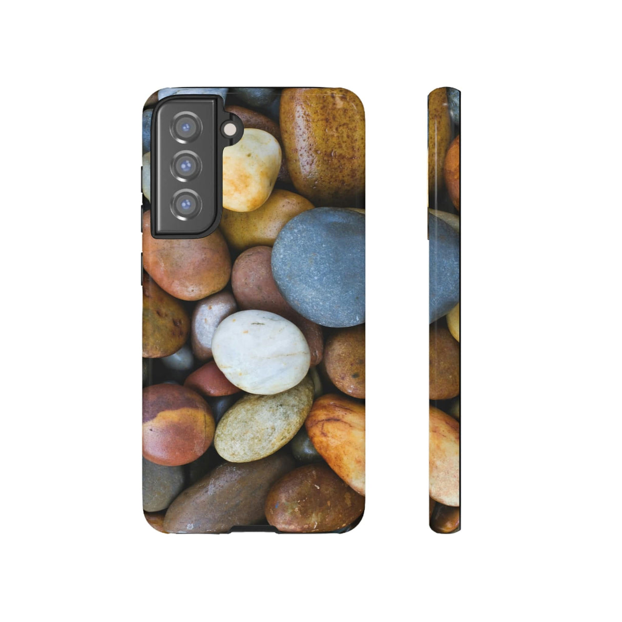 CASEBOB Phone Case Samsung Galaxy S21 FE / Glossy Tumbled Stones Android Case (Protective)