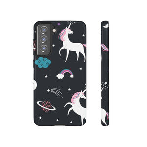 CASEBOB Phone Case Samsung Galaxy S21 FE / Glossy Unicorn Android Case (Protective)