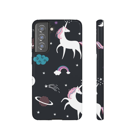 CASEBOB Phone Case Samsung Galaxy S21 FE / Glossy Unicorn Android Case (Protective)