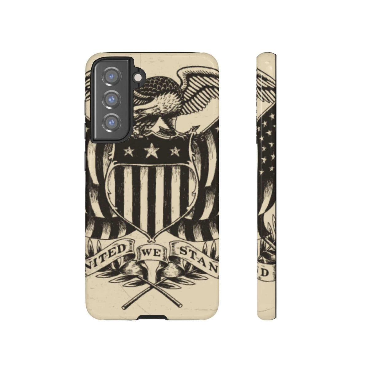 CASEBOB Phone Case Samsung Galaxy S21 FE / Glossy Vintage American Eagle Android Case (Protective)