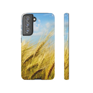 CASEBOB Phone Case Samsung Galaxy S21 FE / Glossy Wheat Field Android Case (Protective)