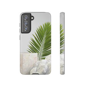 CASEBOB Phone Case Samsung Galaxy S21 FE / Glossy White Marble Android Case (Protective)