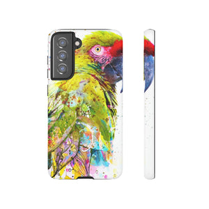 CASEBOB Phone Case Samsung Galaxy S21 FE / Matte Colorful Parrot Android Case (Protective)