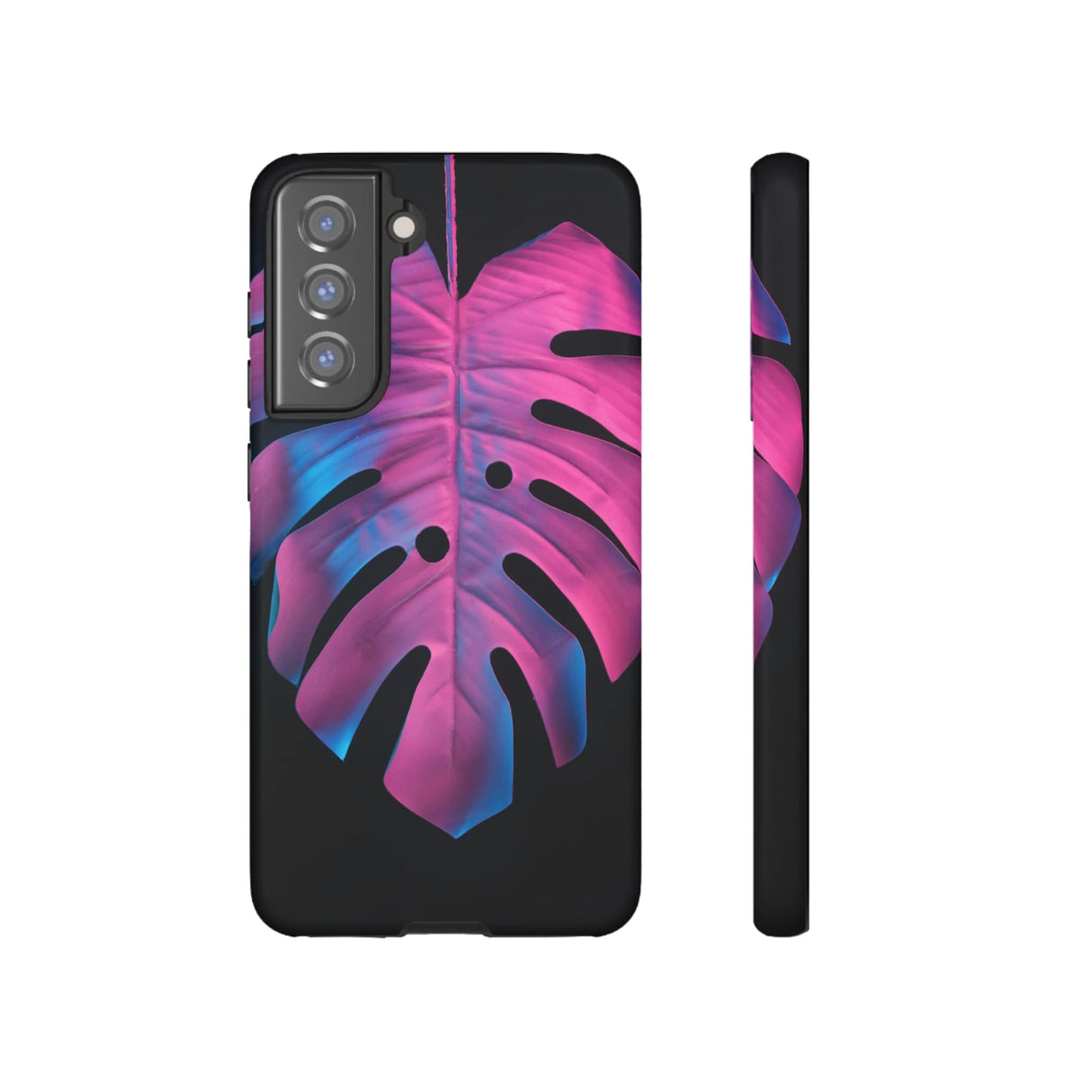 CASEBOB Phone Case Samsung Galaxy S21 FE / Matte Tropical Palm Leaves Android Case (Protective)