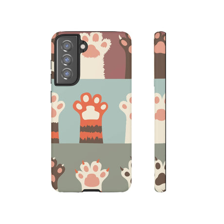 CASEBOB Phone Case Samsung Galaxy S21 FE / Matte Vintage Cat Paw Android Case (Protective)