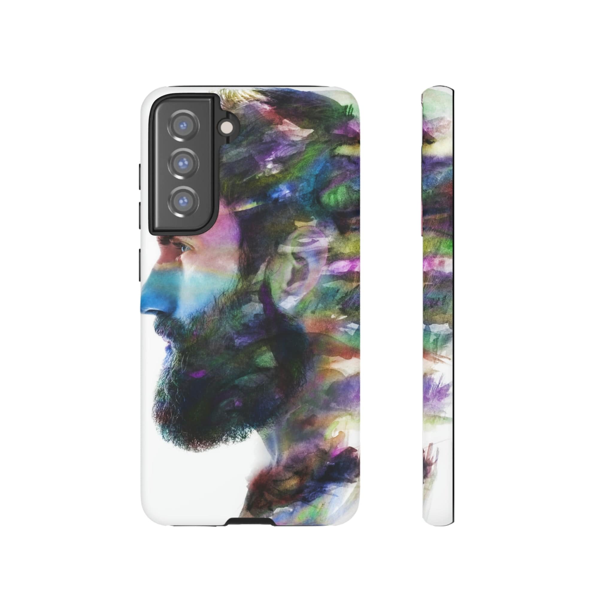 CASEBOB Phone Case Samsung Galaxy S21 FE / Matte Watercolor Portrait Android Case (Protective)