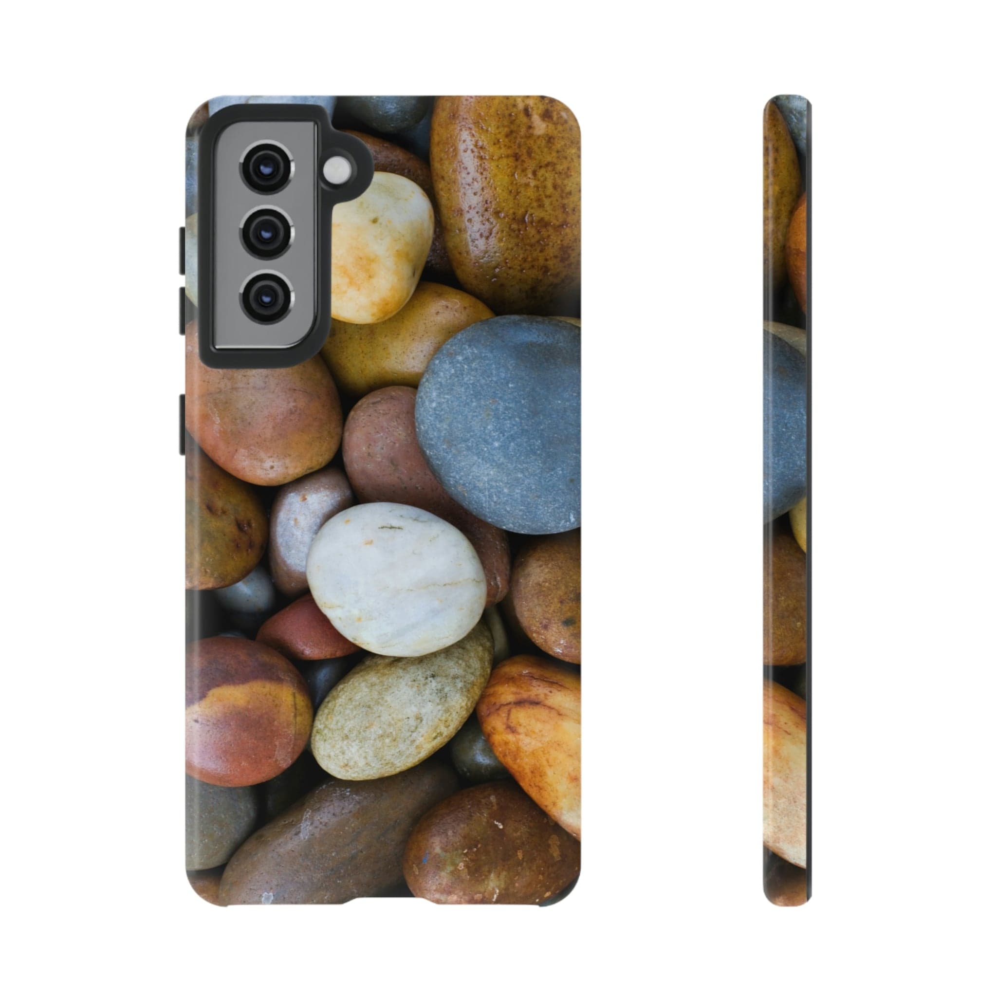 CASEBOB Phone Case Samsung Galaxy S21 / Glossy Tumbled Stones Android Case (Protective)