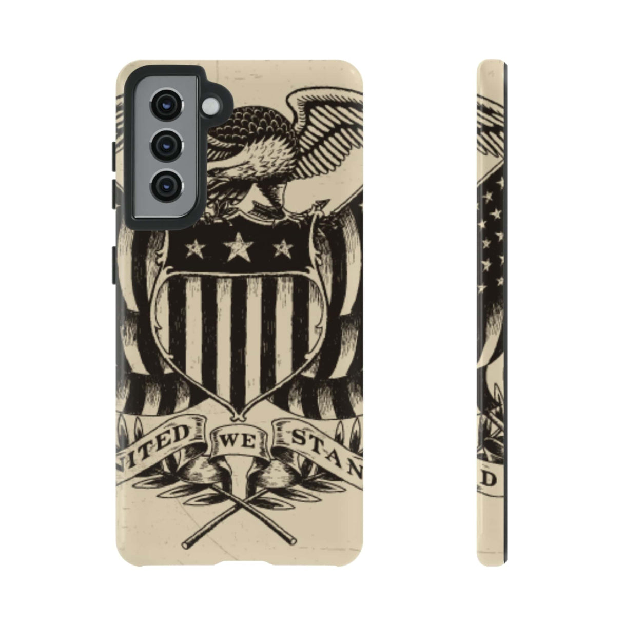 CASEBOB Phone Case Samsung Galaxy S21 / Glossy Vintage American Eagle Android Case (Protective)