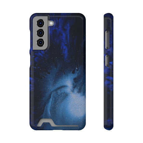 CASEBOB Phone Case Samsung Galaxy S21 / Glossy / With gift packaging Winter Blue Ink Art Android Case (Card)