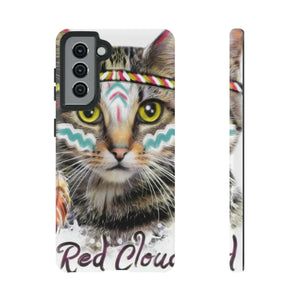 CASEBOB Phone Case Samsung Galaxy S21 / Matte Red Cloud Cat Android Case (Protective)