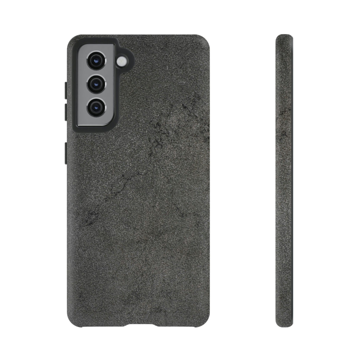 CASEBOB Phone Case Samsung Galaxy S21 / Matte Steel Grey Granite Android Case (Protective)