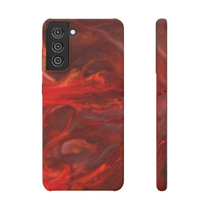 CASEBOB Phone Case Samsung Galaxy S21 / Matte Warm Flames Ink Art Android Case (Slim)