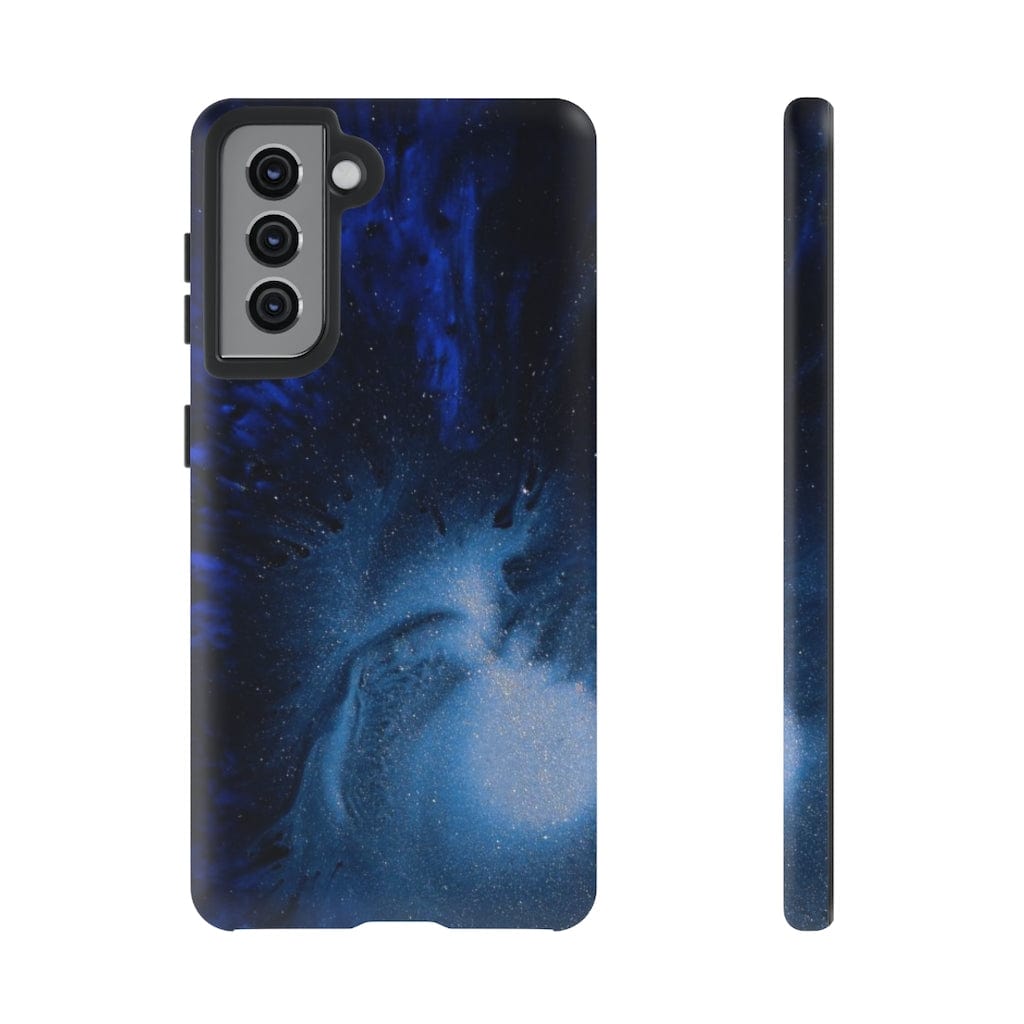 CASEBOB Phone Case Samsung Galaxy S21 / Matte Winter Blue Ink Art Android Case (Protective)