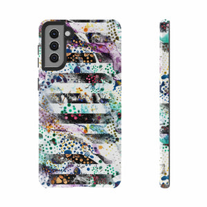 CASEBOB Phone Case Samsung Galaxy S21 Plus / Glossy Abstract Green Purple Android Case (Protective)