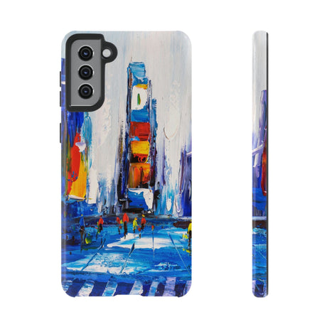 CASEBOB Phone Case Samsung Galaxy S21 Plus / Glossy View of New York Android Case (Protective)