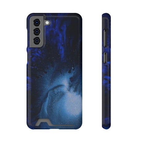 CASEBOB Phone Case Samsung Galaxy S21 Plus / Glossy / With gift packaging Winter Blue Ink Art Android Case (Card)