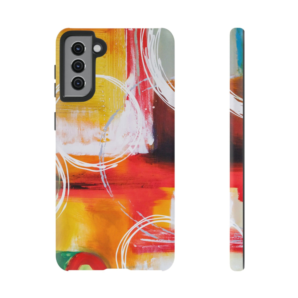 CASEBOB Phone Case Samsung Galaxy S21 Plus / Matte Abstract Yellow Android Case (Protective)