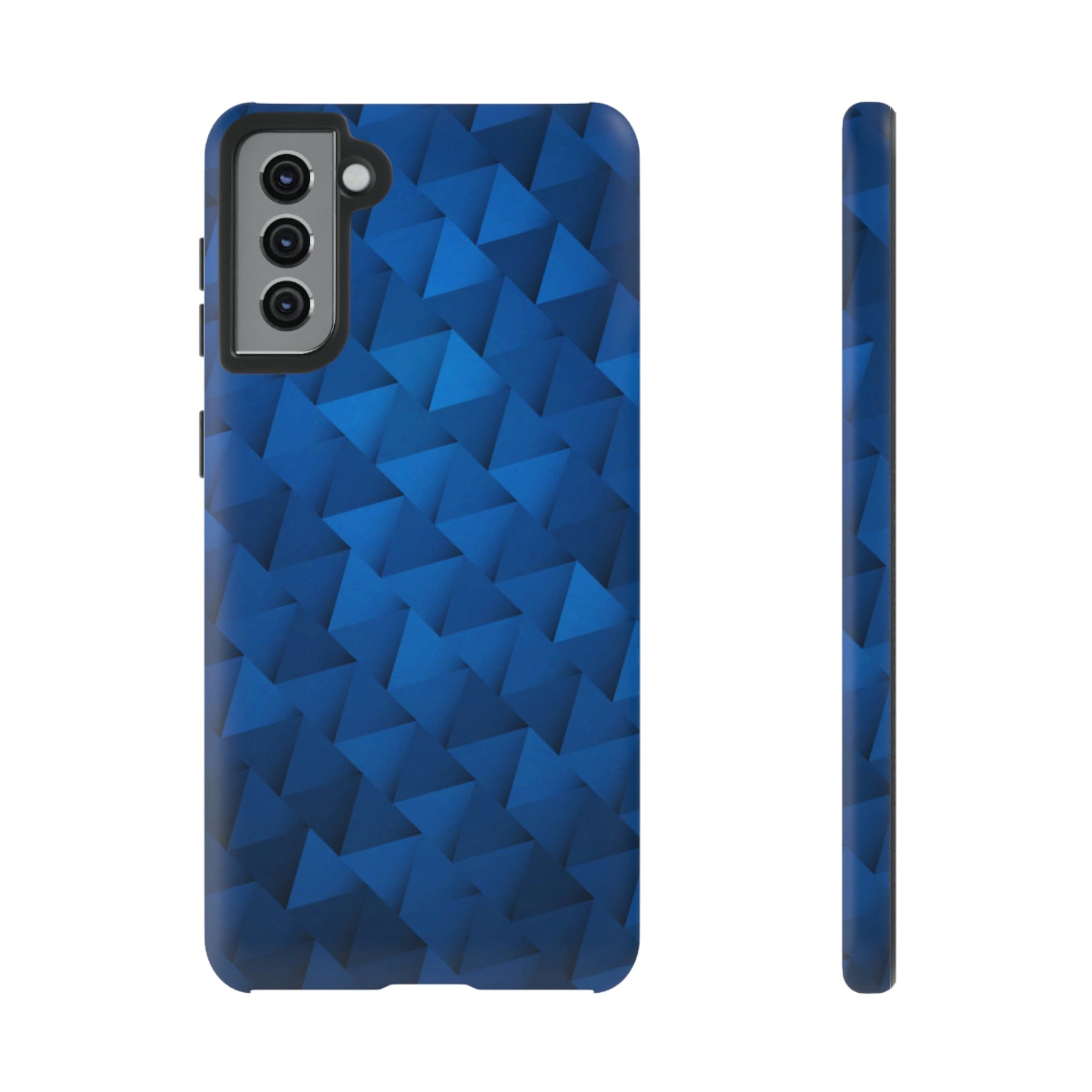 CASEBOB Phone Case Samsung Galaxy S21 Plus / Matte Blue Geometric Android Case (Protective)