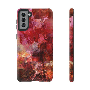 CASEBOB Phone Case Samsung Galaxy S21 Plus / Matte Red Grunge Android Case (Protective)