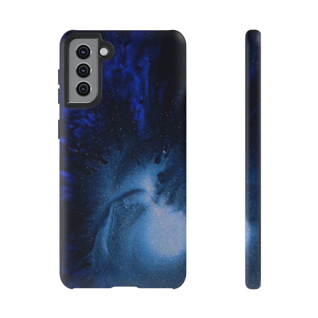 CASEBOB Phone Case Samsung Galaxy S21 Plus / Matte Winter Blue Ink Art Android Case (Protective)