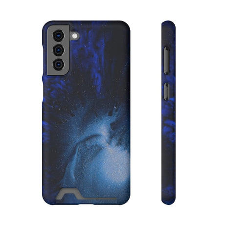 CASEBOB Phone Case Samsung Galaxy S21 Plus / Matte / With gift packaging Winter Blue Ink Art Android Case (Card)