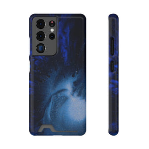 CASEBOB Phone Case Samsung Galaxy S21 Ultra / Glossy / Without gift packaging Winter Blue Ink Art Android Case (Card)