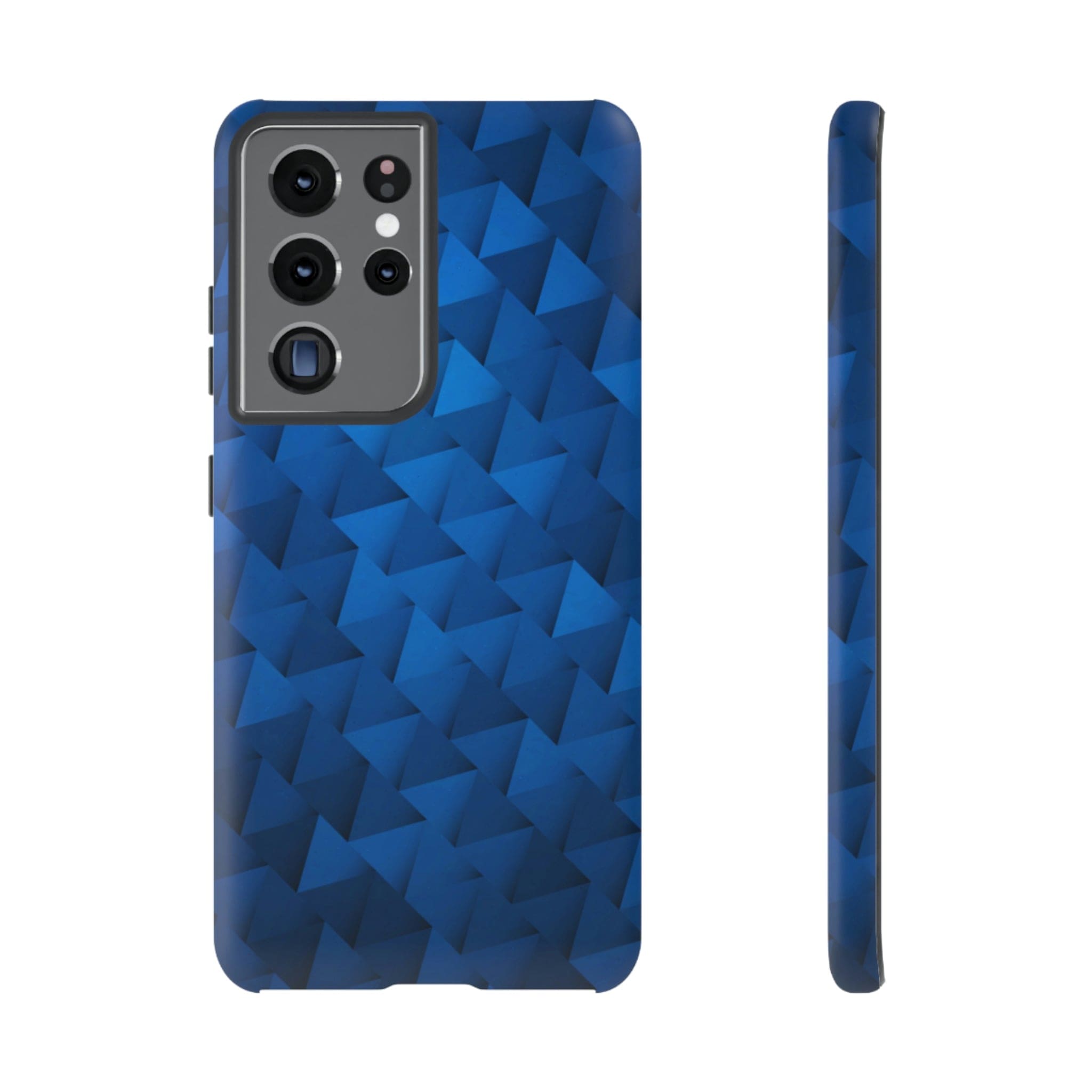 CASEBOB Phone Case Samsung Galaxy S21 Ultra / Matte Blue Geometric Android Case (Protective)