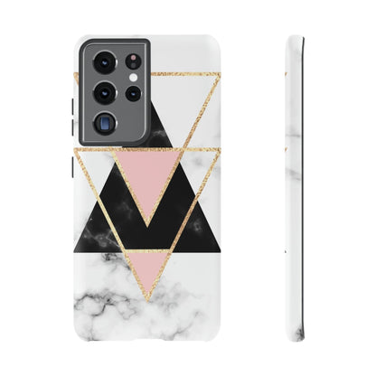 CASEBOB Phone Case Samsung Galaxy S21 Ultra / Matte Marble Triangles Android Case (Protective)