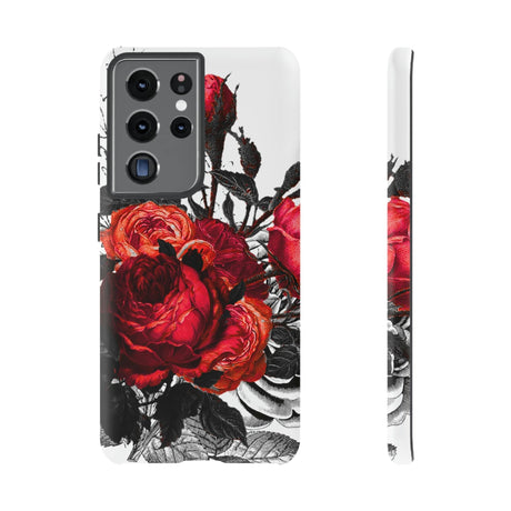 CASEBOB Phone Case Samsung Galaxy S21 Ultra / Matte Serarose Gothic Flower Samsung Case (Protective)