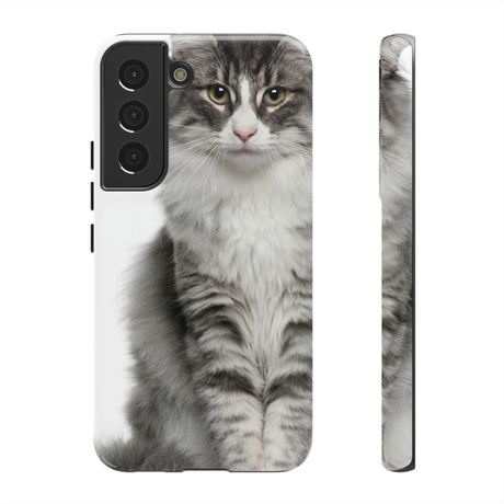 CASEBOB Phone Case Samsung Galaxy S22 / Glossy Forest Cat Android Case (Protective)