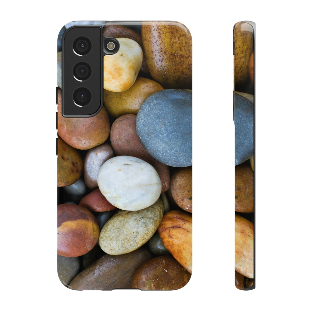 CASEBOB Phone Case Samsung Galaxy S22 / Glossy Tumbled Stones Android Case (Protective)