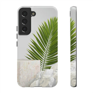 CASEBOB Phone Case Samsung Galaxy S22 / Glossy White Marble Android Case (Protective)