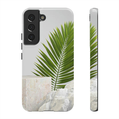 CASEBOB Phone Case Samsung Galaxy S22 / Glossy White Marble Android Case (Protective)