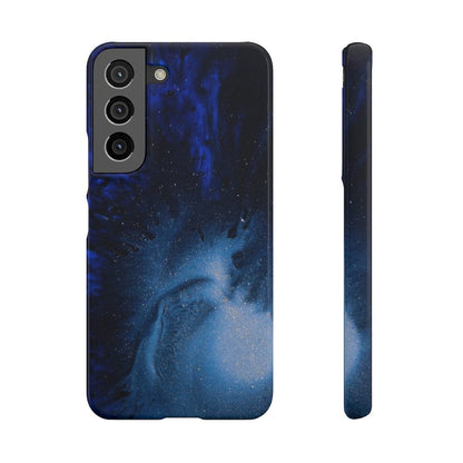 CASEBOB Phone Case Samsung Galaxy S22 / Glossy Winter Blue Ink Art  Android Case (Slim)