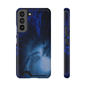 CASEBOB Phone Case Samsung Galaxy S22 / Glossy / With gift packaging Winter Blue Ink Art Android Case (Card)