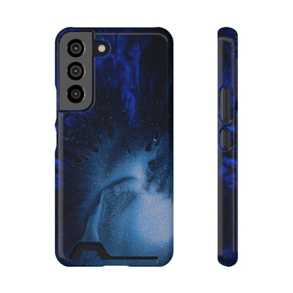 CASEBOB Phone Case Samsung Galaxy S22 / Glossy / Without gift packaging Winter Blue Ink Art Android Case (Card)