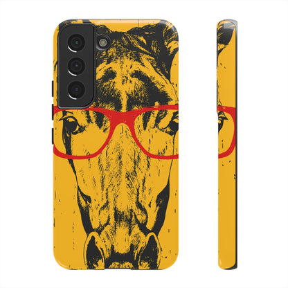 CASEBOB Phone Case Samsung Galaxy S22 / Glossy Yellow Horse Glasses Android Case (Protective)