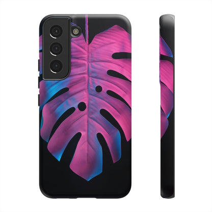 CASEBOB Phone Case Samsung Galaxy S22 / Matte Tropical Palm Leaves Android Case (Protective)