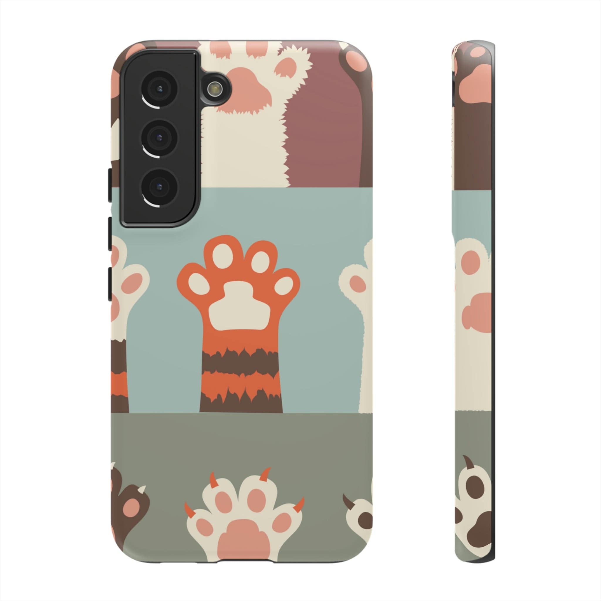 CASEBOB Phone Case Samsung Galaxy S22 / Matte Vintage Cat Paw Android Case (Protective)