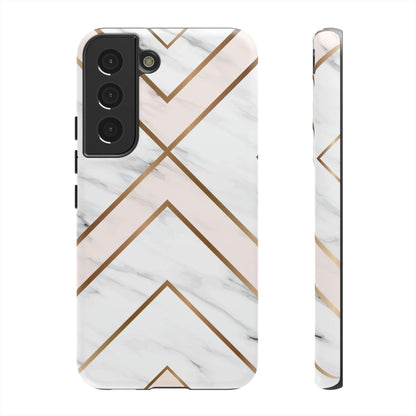 CASEBOB Phone Case Samsung Galaxy S22 / Matte White Marble Android Case (Protective)