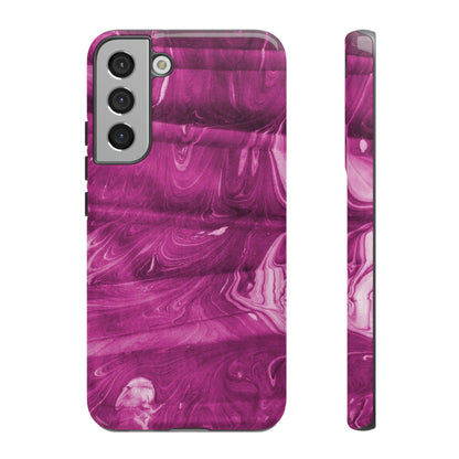 CASEBOB Phone Case Samsung Galaxy S22 Plus / Glossy Ebru Purple Android Case (Protective)