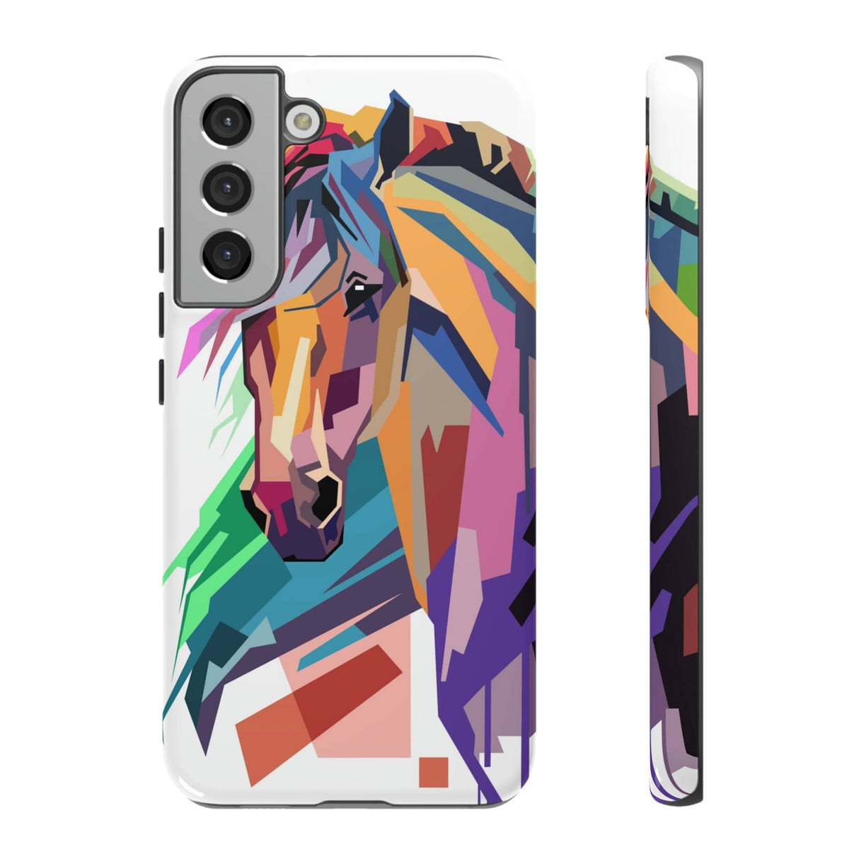 CASEBOB Phone Case Samsung Galaxy S22 Plus / Glossy Illustration Horse Android Case (Protective)