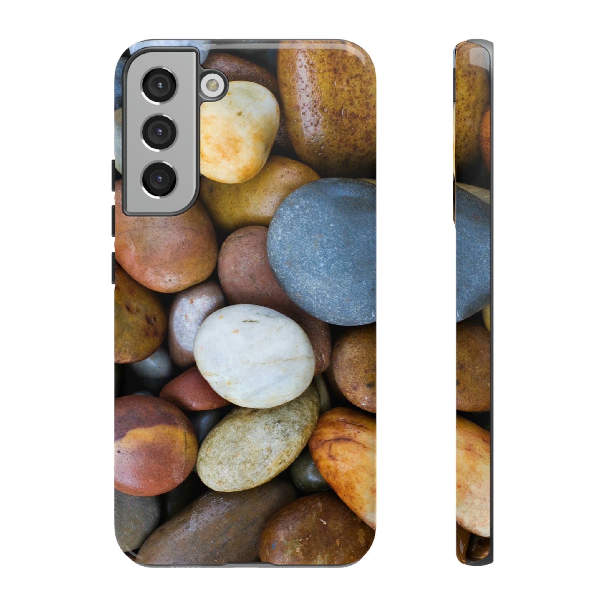 CASEBOB Phone Case Samsung Galaxy S22 Plus / Glossy Tumbled Stones Android Case (Protective)