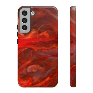 CASEBOB Phone Case Samsung Galaxy S22 Plus / Glossy Warm Flames Ink Art Android Case (Protective)